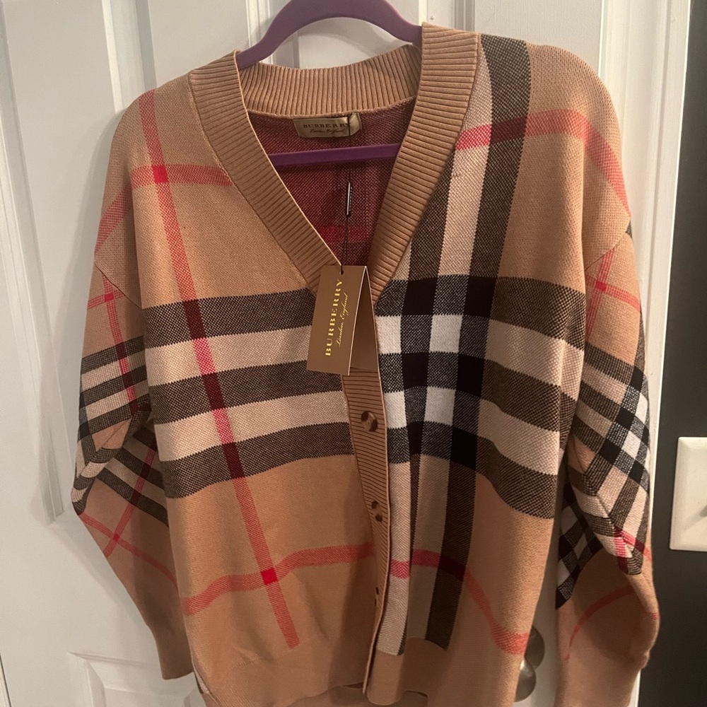 NWT Authentic Burberry Cardigan, medium